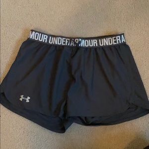 Under Armor grey athletic shorts with drawstring